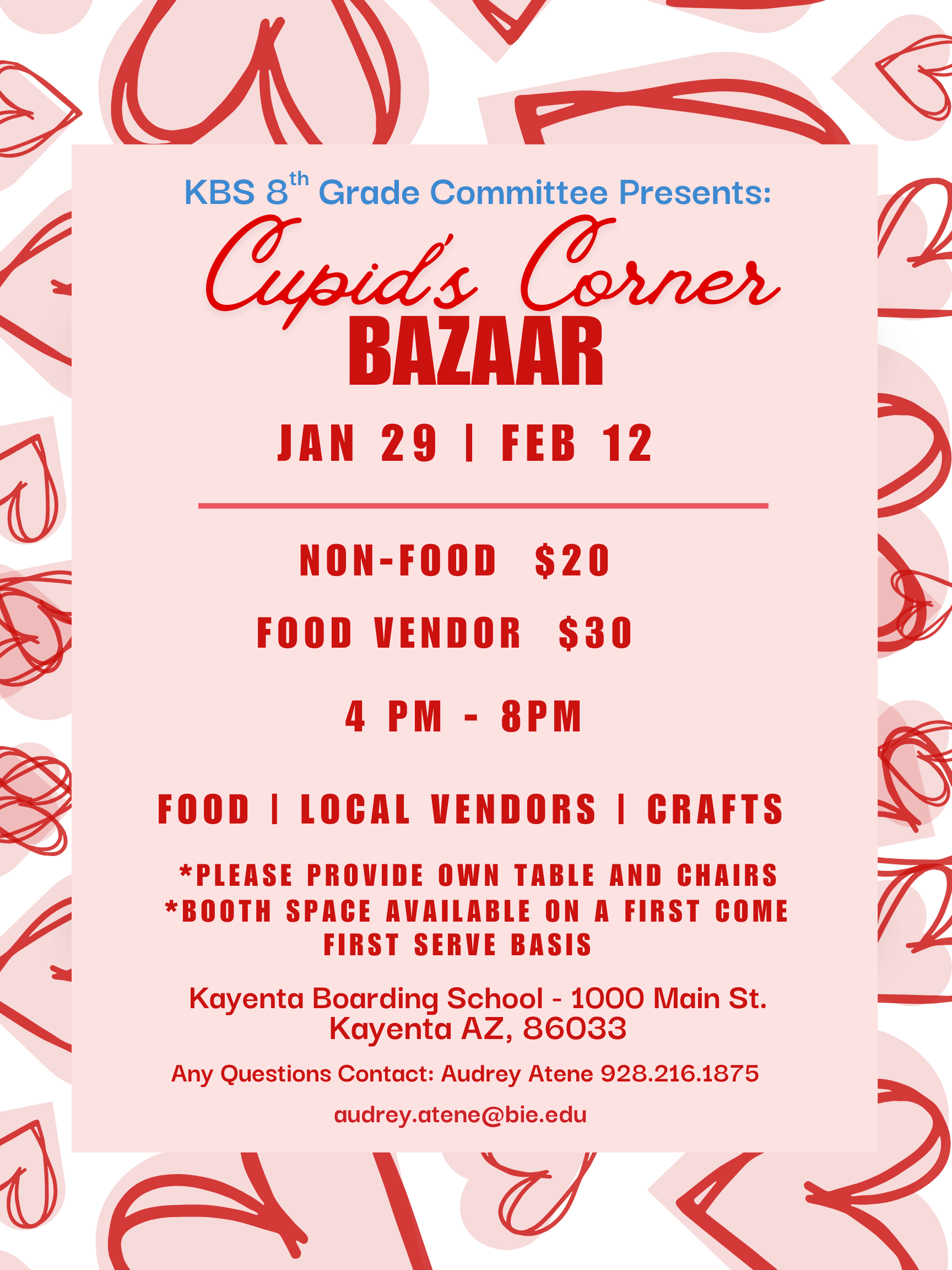 Cupid's Corner 8th Grade Committee Bazaar 
